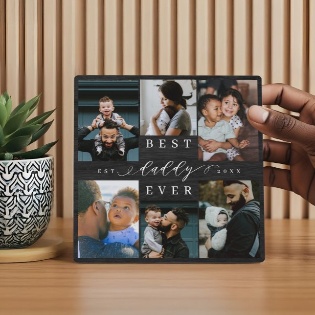 Best Daddy Ever Father's Day Gift Photo Woodgrain Plaque (Best Daddy Ever Father's Day Gift Photo Woodgrain Plaque)