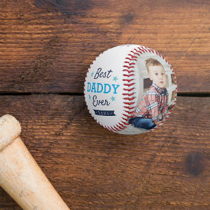 Best Daddy Ever   Father's Day Photo Baseball