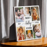 Best Daddy Ever - Father's Day Photo Collage Plaque<br><div class="desc">Celebrate your dad with the "Best Dad Ever" Father's Day Photo Collage Plaque, a heartfelt tribute to the man who means the world to you. This beautifully crafted plaque features a high-quality, customisable photo collage, allowing you to showcase cherished memories and special moments. The collage is elegantly arranged around the...</div>