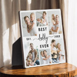 Best Daddy Ever - Father's Day Photo Collage Plaque<br><div class="desc">Celebrate your dad with the "Best Dad Ever" Father's Day Photo Collage Plaque, a heartfelt tribute to the man who means the world to you. This beautifully crafted plaque features a high-quality, customisable photo collage, allowing you to showcase cherished memories and special moments. The collage is elegantly arranged around the...</div>