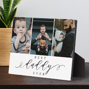 Best Daddy Ever   Father's Day  Photo Collage Plaque