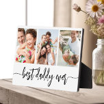 Best Daddy Ever - Father's Day Photo Collage Plaque<br><div class="desc">Celebrate your dad with the "Best Daddy Ever" Father's Day Photo Collage Plaque, a heartfelt tribute to the man who means the world to you. This beautifully crafted plaque features a high-quality, customisable photo collage, allowing you to showcase cherished memories and special moments. The collage is elegantly arranged around the...</div>