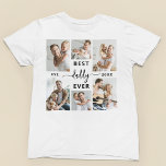 Best Daddy Ever - Father's Day Photo Collage T-Shirt<br><div class="desc">Celebrate your dad in style with the "Best Daddy Ever" Father's Day Photo Collage T-Shirt. This custom t-shirt features a beautifully arranged photo collage, allowing you to showcase cherished memories and special moments spent with your dad. Centred around the heartwarming message "Best Daddy Ever, " this shirt combines sentimental value...</div>