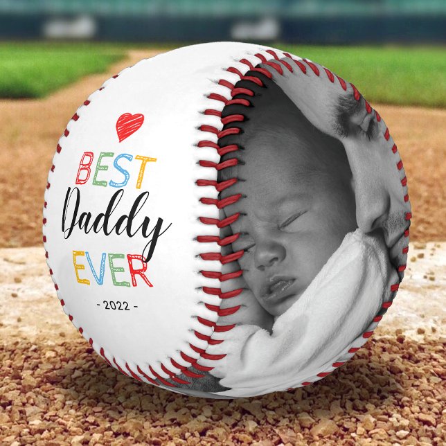 Best Daddy Ever Gift Photo Baseball (Creator Uploaded)