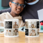 'Best Daddy Ever' Message Custom 7 Photo Collage Coffee Mug<br><div class="desc">Create a custom photo coffee mug for Daddy featuring 7 pictures of your choice displayed in a square grid template layout, three coloured cubed areas for you to add your own text. The first cube reads 'Happy Father's Day'. The second cube reads 'Best Daddy Ever' in a combinaton of script...</div>