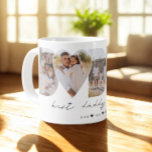 Best Daddy Ever Modern Photo Collage Father's Day Large Coffee Mug<br><div class="desc">This is a photo collage that spells out the word DADDY (with a heart in the middle) along with a custom message. This is the perfect gift for dad or grandpa for father’s day,  his birthday or Christmas. Photos by prostooleh / Freepik.</div>