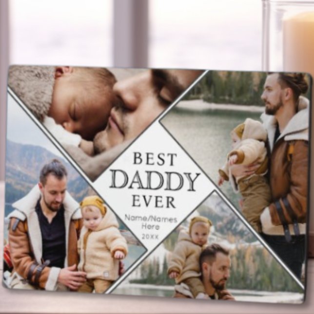 Best Daddy Ever Photo Collage Dad Keepsake Custom  Plaque (Creator Uploaded)