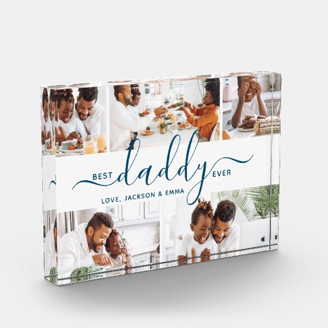 Best Daddy Ever  Photo Collage Father's Day Gift  (Left)