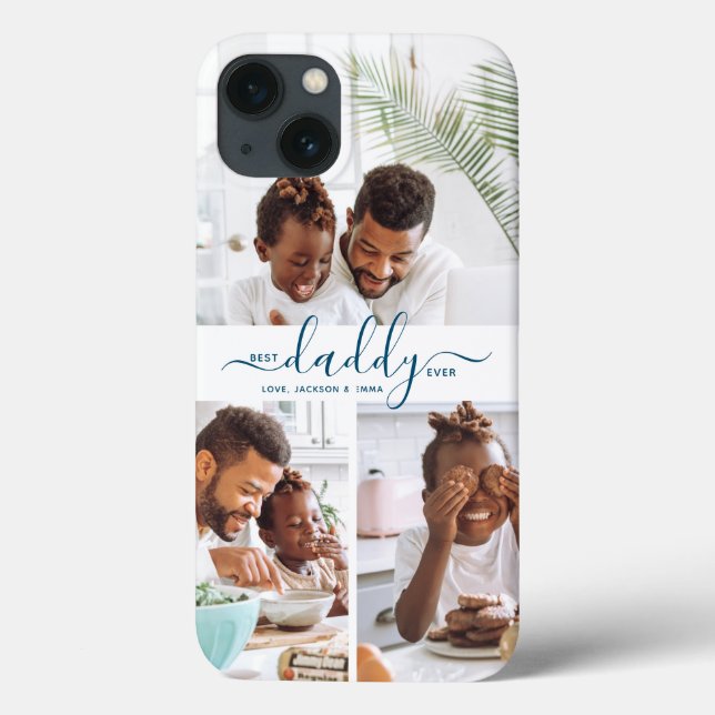 Best Daddy Ever  Photo Collage Father's Day Gift M Case-Mate iPhone Case (Back)