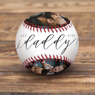 Best Daddy Ever Script Father's Day Photo Collage Baseball