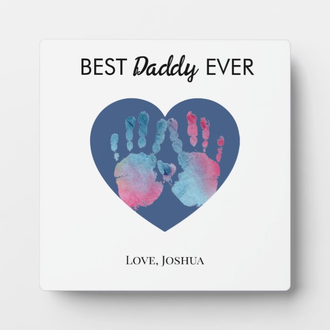 Best Daddy Ever Tabletop Plaque with Easel (Front)