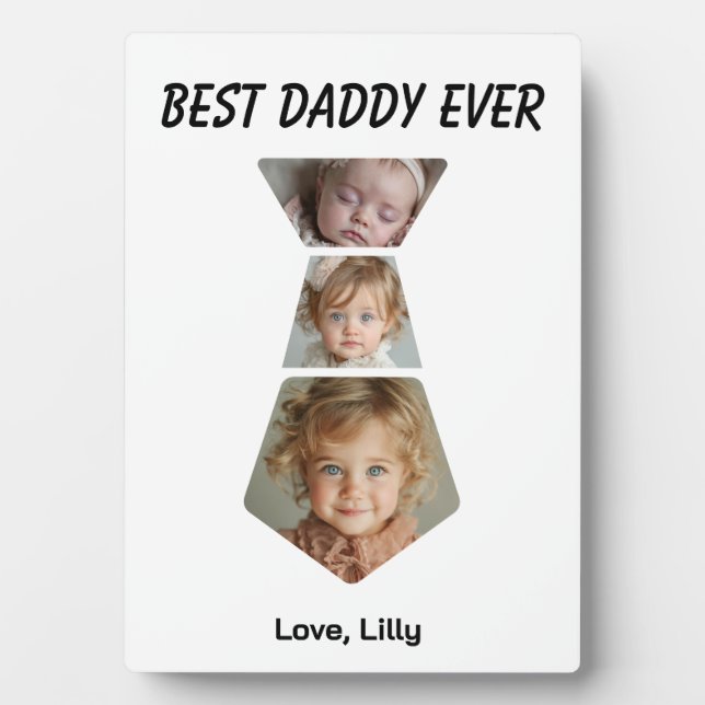 Best Daddy Ever Tabletop Plaque with Easel (Front)