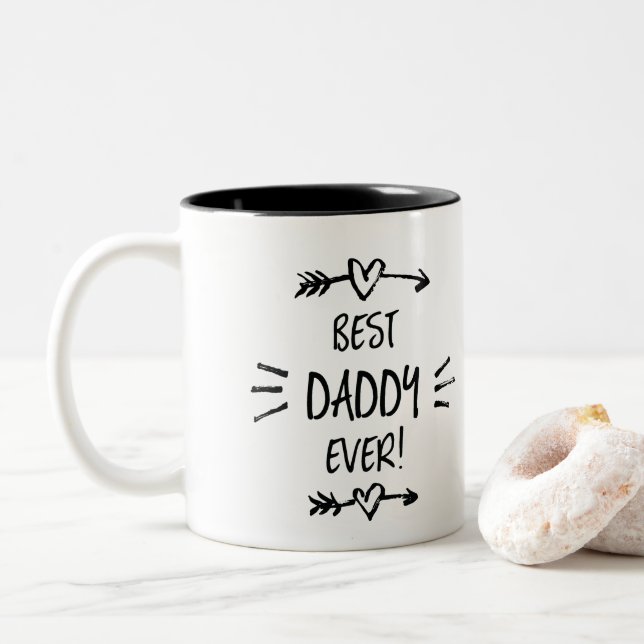 Best Daddy Ever Two-Tone Coffee Mug (With Donut)