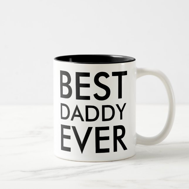 Best Daddy ever | Valentines Day Gift Two-Tone Cof Coffee Mug (Right)