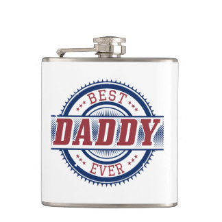 Best Daddy Ever Vinyl Wrapped Flask
