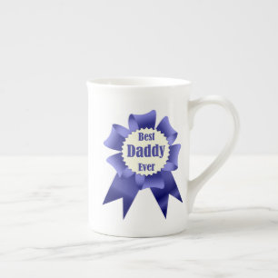 Best Daddy Ever winner award ribbon for Father Bone China Mug