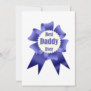 Best Daddy Ever winner award ribbon for Father Invitation