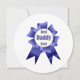 Best Daddy Ever winner award ribbon for Father Invitation