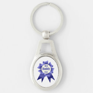 Best Daddy Ever winner award ribbon for Father Key Ring