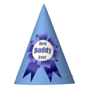 Best Daddy Ever winner award ribbon for Father Party Hat