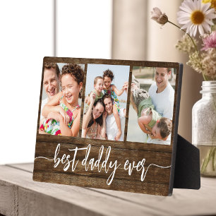 Best Daddy Ever Wood Father's Day Photo Collage Plaque