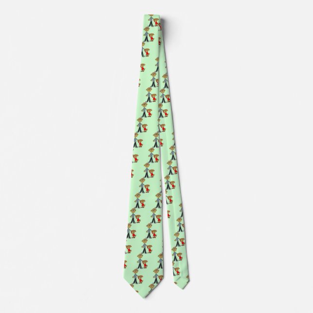Best Daddy Father's Day Father Daughter Cartoon Tie (Front)