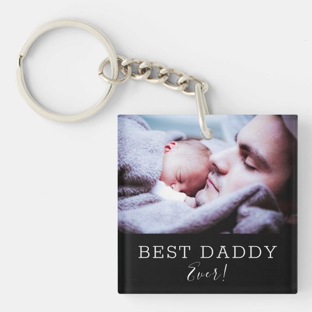 Best Daddy First Father's Day Daughter  Key Ring (Front)