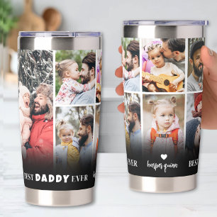 Best Daddy Photo Collage Father Insulated Tumbler