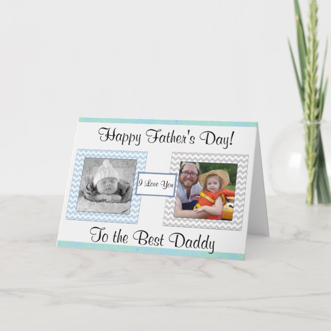 "Best Daddy" Photo "Father's Day" card (Front)