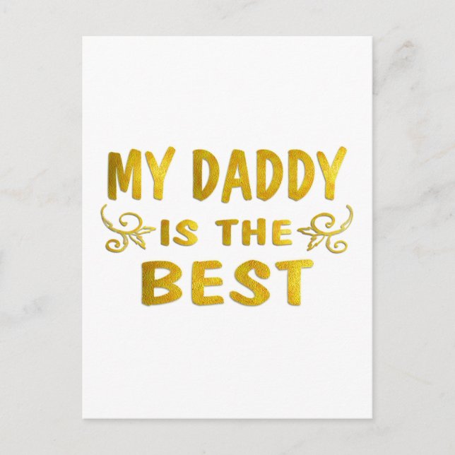Best Daddy Postcard (Front)
