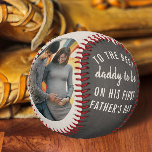 Best Daddy to Be First Father's Day Chalkboard Baseball