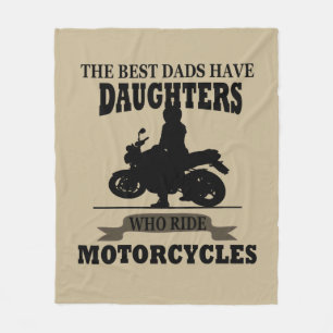 best dads daughter ride motorcycle fleece blanket