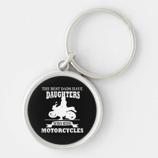 Best dads daughter ride motorcycle key ring (Front)