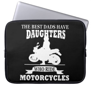 Best dads daughter ride motorcycle laptop sleeve