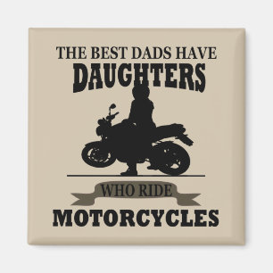 Best dads daughter ride motorcycle magnet