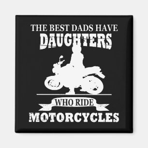 Best dads daughter ride motorcycle magnet