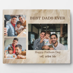 Best Dads Ever 3 Photo Fathers Day Gift  Plaque