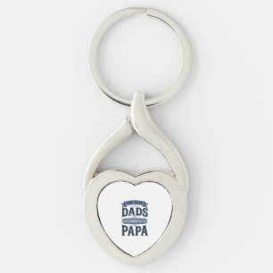 Best Dads Get Promoted to Papa Vintage Shirt Desig Key Ring
