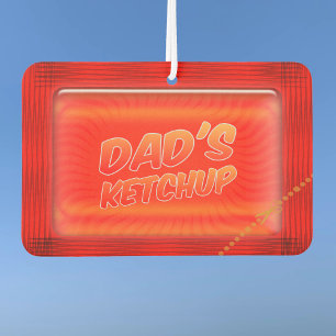 Best Dad's Ketchup Funny Red Car Air Freshener