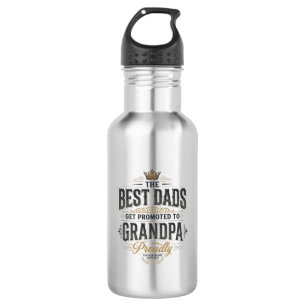 Best Dads Promoted to Grandpa Vintage Shirt Design 532 Ml Water Bottle