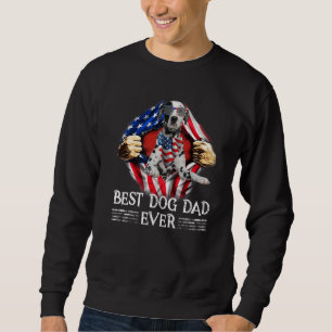 Best Dalmatian Dad Ever American Flag 4th Of July Sweatshirt