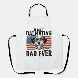 Best Dalmatian Dad Ever Patriotic Dog Shirt Design Apron