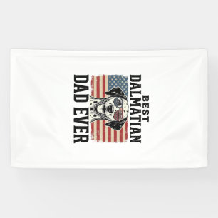 Best Dalmatian Dad Ever Patriotic Dog Shirt Design Banner