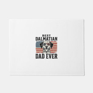 Best Dalmatian Dad Ever Patriotic Dog Shirt Design Doormat