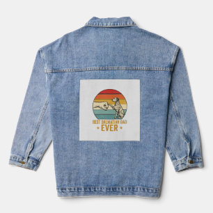 Best Dalmatian Dad Ever Vintage Fist Bump Shirt_1 Denim Jacket