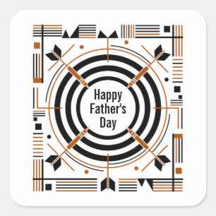 Best Dart Dad – Happy Father’s Day Square Sticker