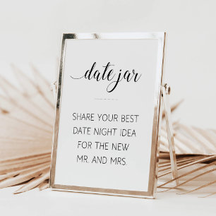 Best Date Idea Jar Wedding Advice Sign