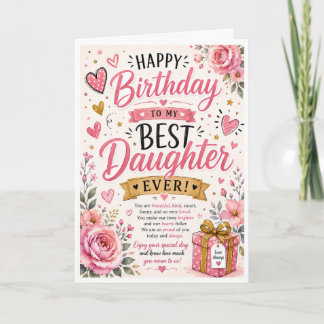 Best Daughter Ever Birthday Card