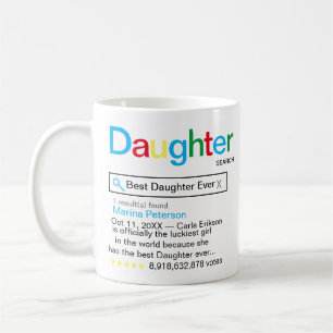 Best Daughter Ever Search engine Result message Coffee Mug