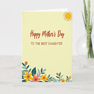 Best Daughter Floral Love Card